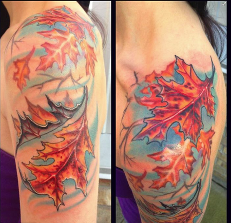 tattoos/ - Fall Leaves half sleeve - 80929